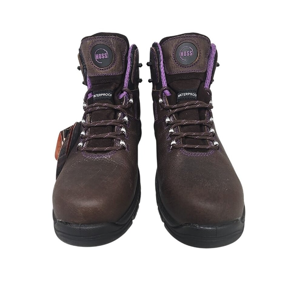 Hoss Women's 6" Lacy Composite Toe WP Metal Free Work Boot 70419 Brown Size 11M - Picture 6 of 7